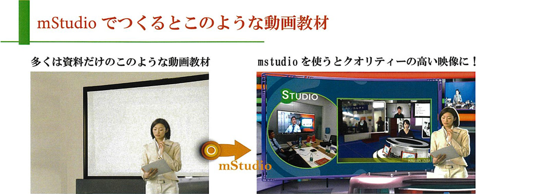 mStudioでつくるとこのような動画教材